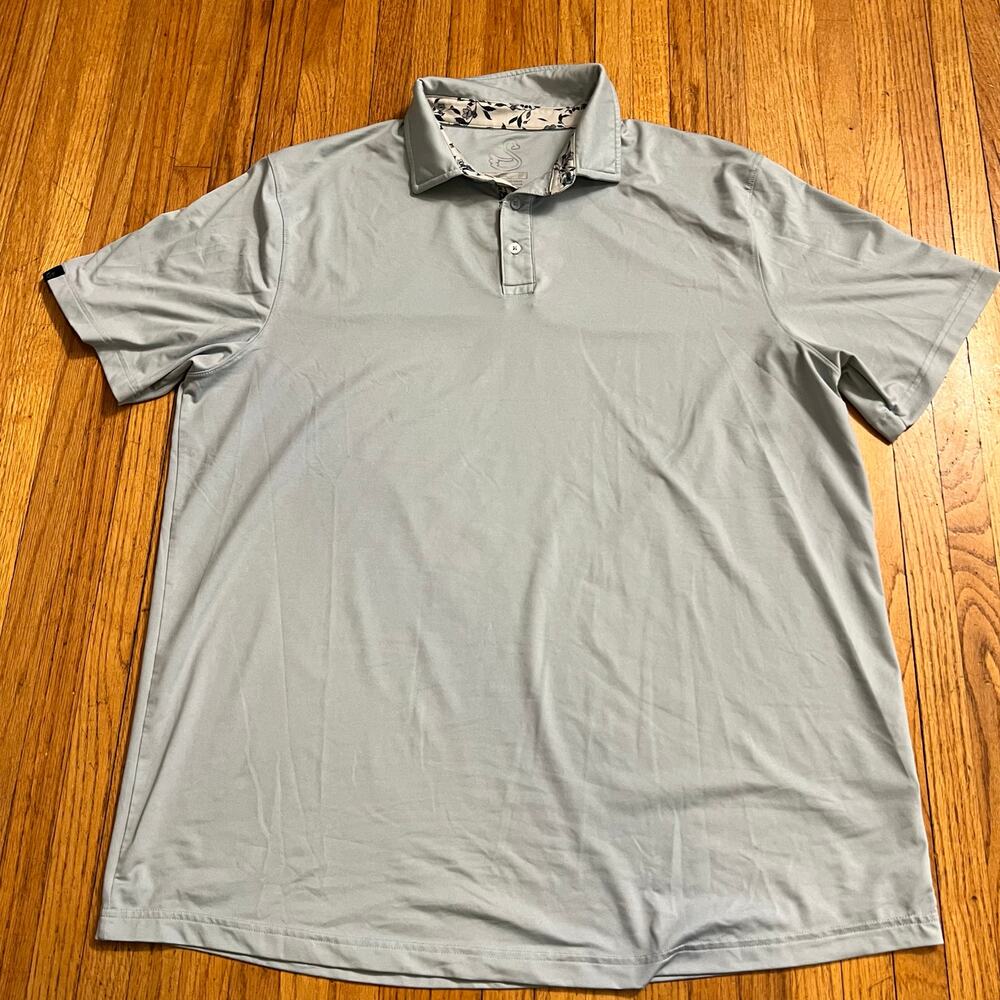 Swannies Polo Shirt Mens XXL Light Baby Blue Performance Golf